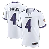 Zennovawear Zay Flowers Baltimore Ravens Game Jersey - White