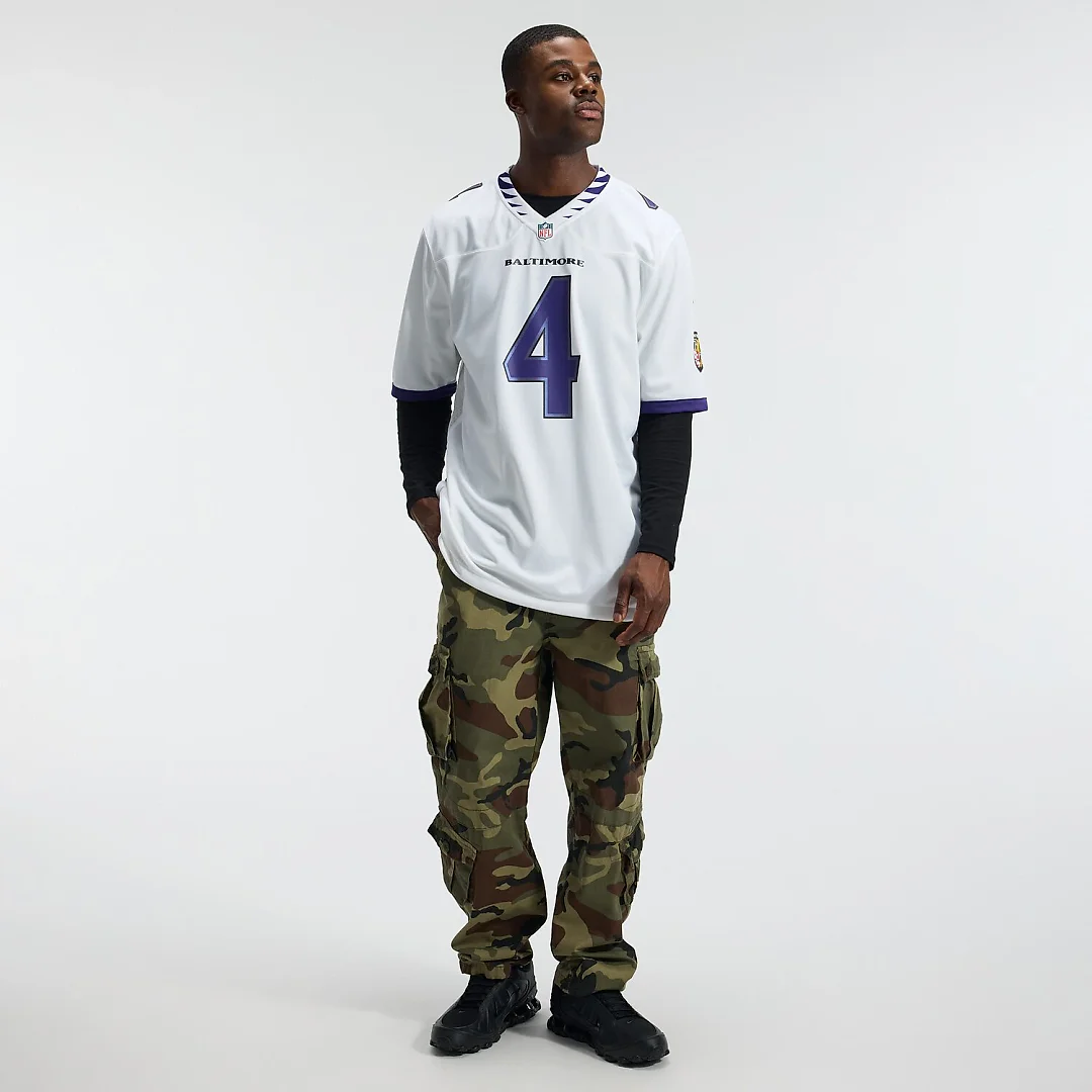 Zennovawear Zay Flowers Baltimore Ravens Game Jersey - White