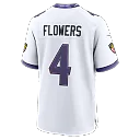Zennovawear Zay Flowers Baltimore Ravens Game Jersey - White