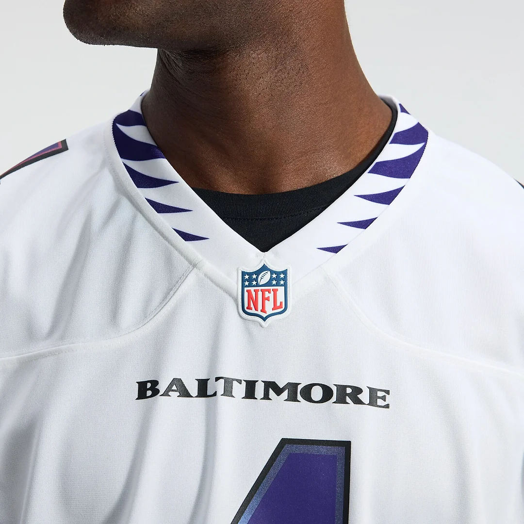 Zennovawear Zay Flowers Baltimore Ravens Game Jersey - White