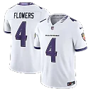 Zennovawear Zay Flowers Baltimore Ravens Vapor FUSE. Stitched Limited Jersey - White