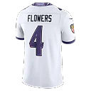 Zennovawear Zay Flowers Baltimore Ravens Vapor FUSE. Stitched Limited Jersey - White