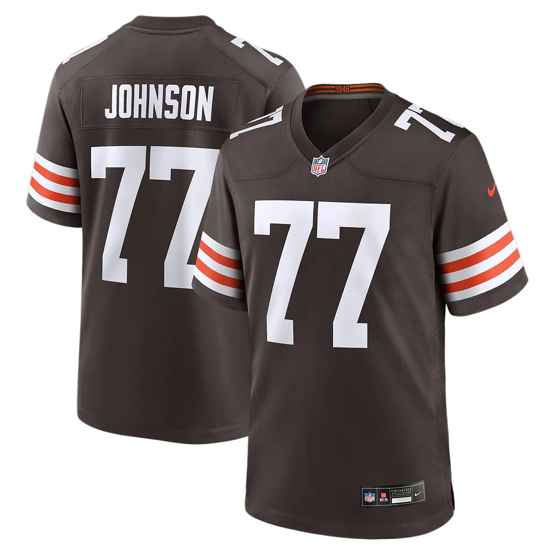 Zennovawear Zion Johnson Cleveland Browns Team Game Jersey - Brown