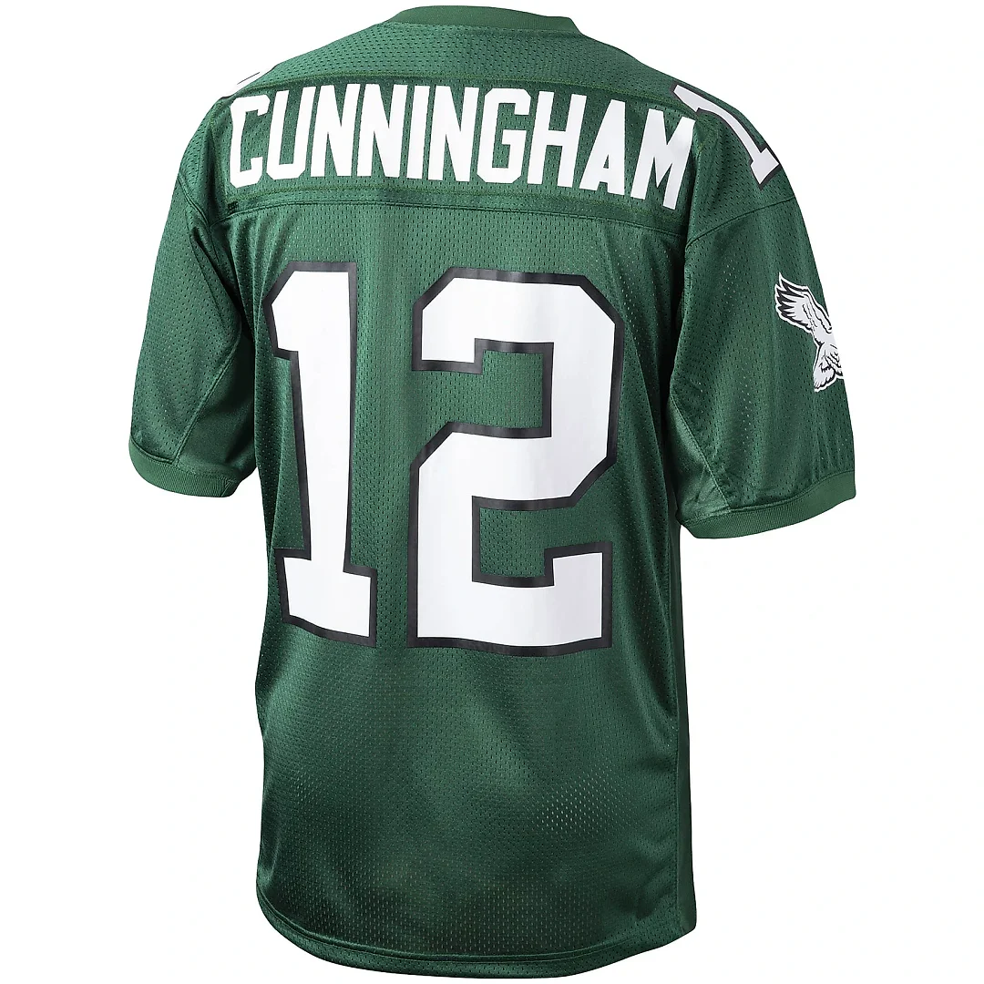 Zennovawear Men's Philadelphia Eagles 1992 Randall Cunningham Mitchell & Ness Green Throwback Retired Player Jersey
