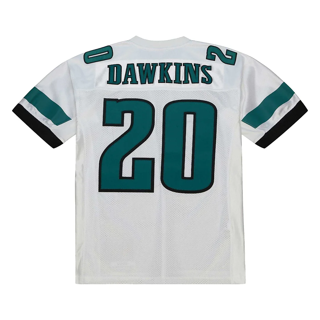 Zennovawear Men's Philadelphia Eagles 1996 Brian Dawkins Mitchell & Ness White Throwback Retired Player Jersey