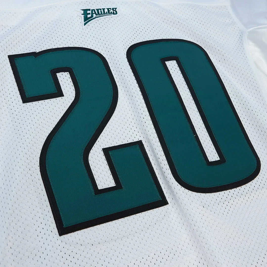 Zennovawear Men's Philadelphia Eagles 1996 Brian Dawkins Mitchell & Ness White Throwback Retired Player Jersey