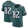 Zennovawear Men's Philadelphia Eagles Ainias Smith Midnight Green Team Game Jersey