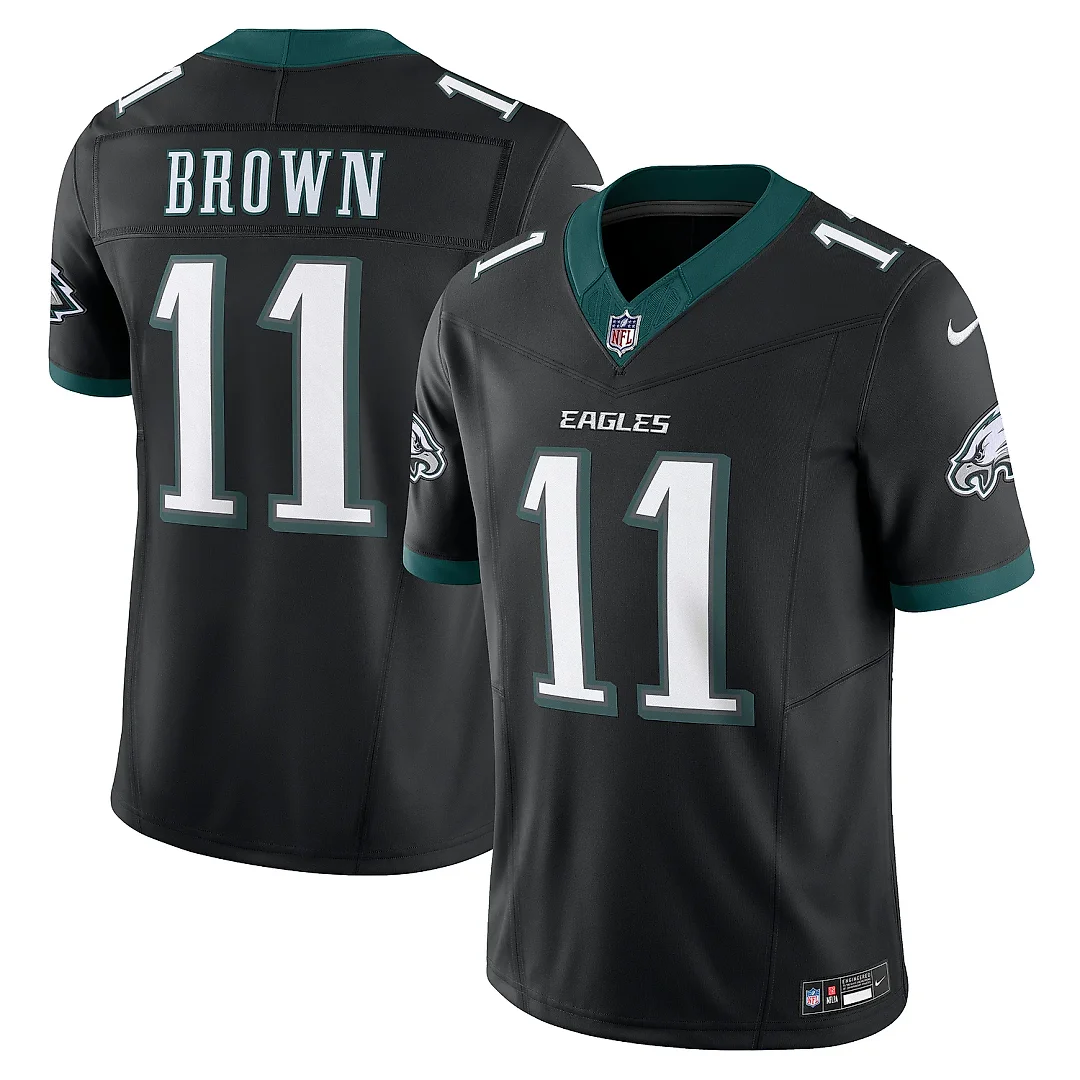 Zennovawear Men's Philadelphia Eagles A.J. Brown Black Alternate Vapor F.U.S.E. Limited Jersey