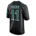 Zennovawear Men's Philadelphia Eagles A.J. Brown Carbon Black Super Bowl LIX Fashion Game Player Jersey