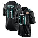 Zennovawear Men's Philadelphia Eagles A.J. Brown Carbon Black Super Bowl LIX Fashion Game Player Jersey