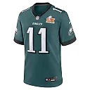 Zennovawear Men's Philadelphia Eagles A.J. Brown Midnight Green Super Bowl LIX Game Player Jersey