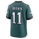 Zennovawear Men's Philadelphia Eagles A.J. Brown Midnight Green Team Game Jersey