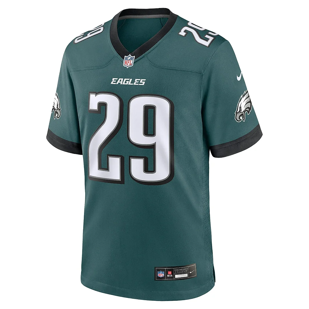 Zennovawear Men's Philadelphia Eagles Avonte Maddox Midnight Green Team Game Jersey