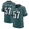 Zennovawear Men's Philadelphia Eagles Ben VanSumeren Midnight Green Team Game Jersey