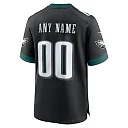 Zennovawear Men's Philadelphia Eagles Black Alternate Custom Game Jersey