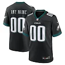 Zennovawear Men's Philadelphia Eagles Black Alternate Custom Game Jersey