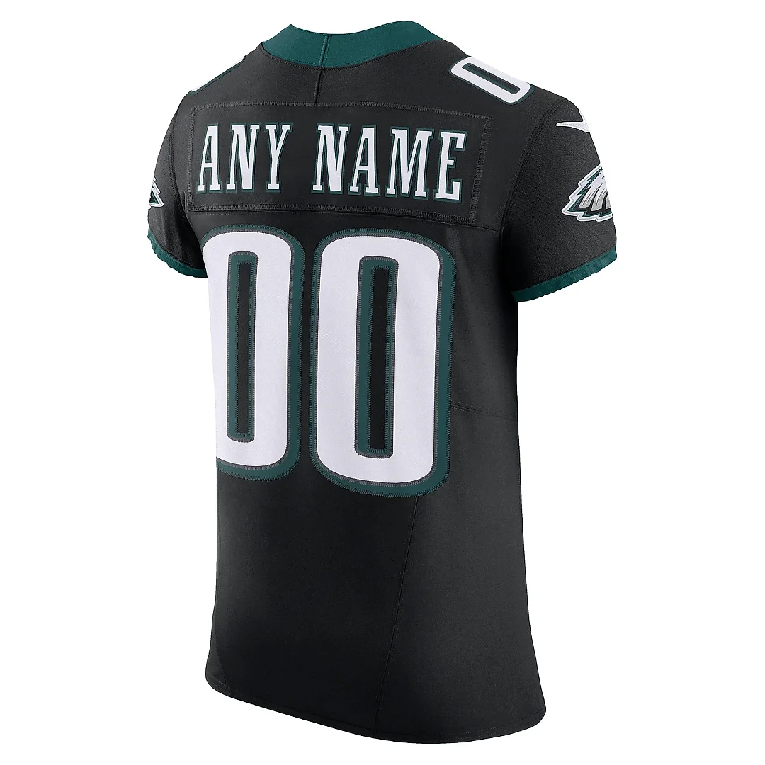 Zennovawear Men's Philadelphia Eagles Black Alternate Vapor F.U.S.E. Elite Custom Jersey