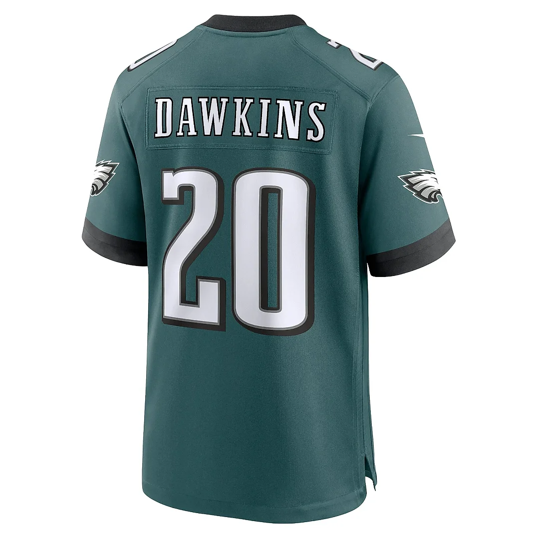 Zennovawear Men's Philadelphia Eagles Brian Dawkins Midnight Green Team Game Jersey