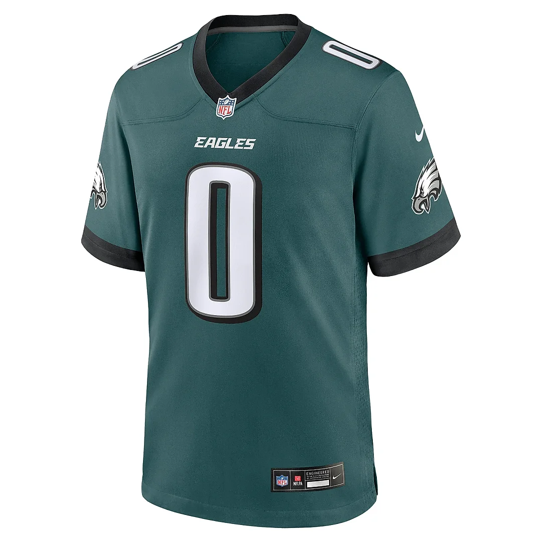 Zennovawear Men's Philadelphia Eagles Bryce Huff Midnight Green Team Game Jersey