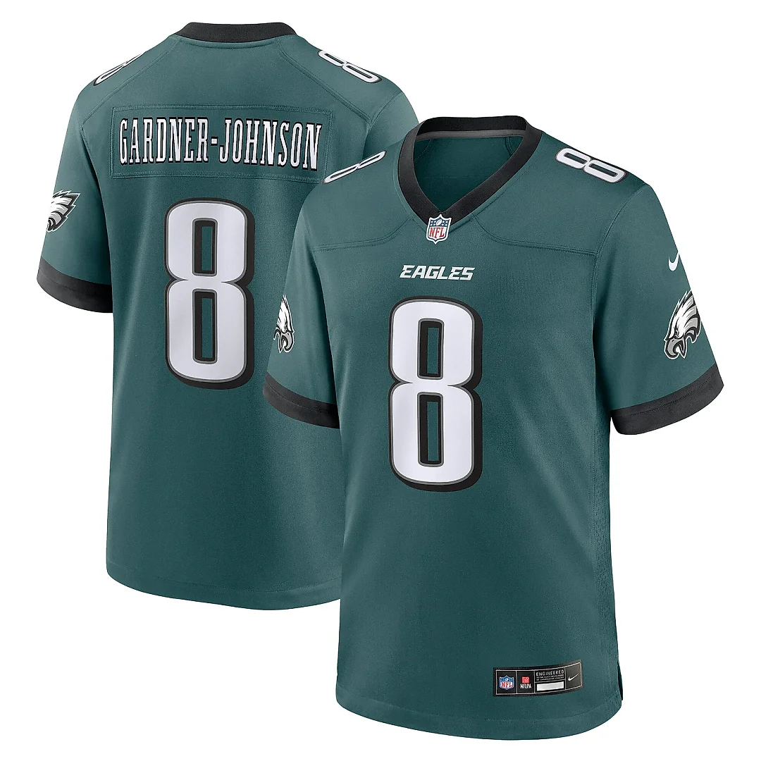 Zennovawear Men's Philadelphia Eagles Chauncey Gardner-Johnson Midnight Green Game Jersey