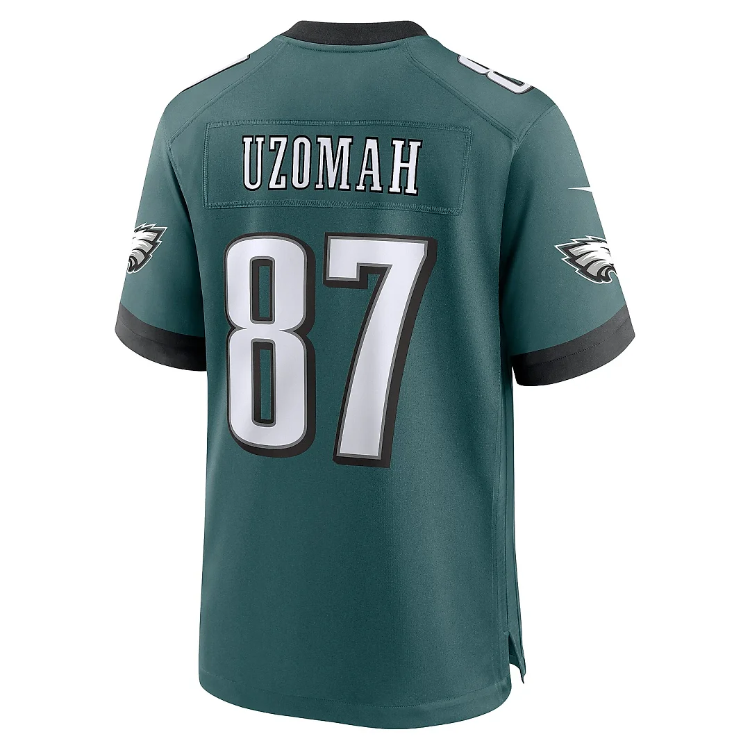 Zennovawear Men's Philadelphia Eagles C.J. Uzomah Midnight Green Team Game Jersey