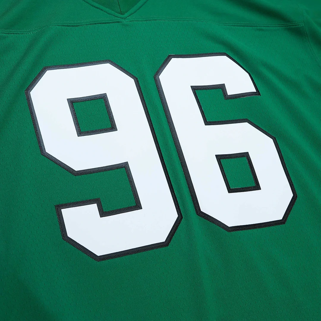 Zennovawear Men's Philadelphia Eagles Clyde Simmons Mitchell & Ness Kelly Green Legacy Jersey