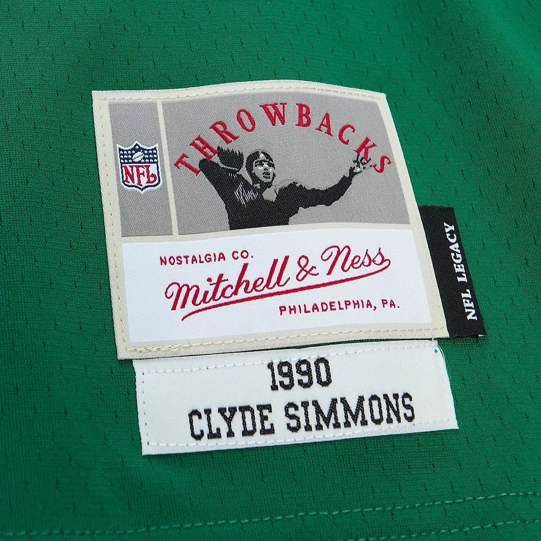 Zennovawear Men's Philadelphia Eagles Clyde Simmons Mitchell & Ness Kelly Green Legacy Jersey