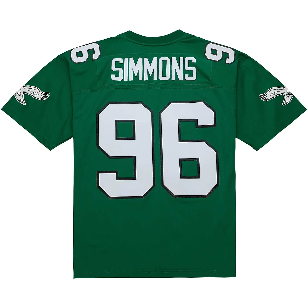 Zennovawear Men's Philadelphia Eagles Clyde Simmons Mitchell & Ness Kelly Green Legacy Jersey