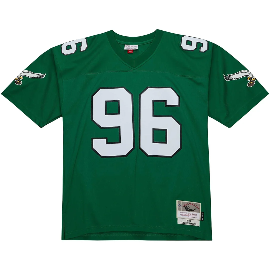 Zennovawear Men's Philadelphia Eagles Clyde Simmons Mitchell & Ness Kelly Green Legacy Jersey