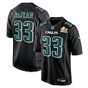 Zennovawear Men's Philadelphia Eagles Cooper DeJean Carbon Black Super Bowl LIX Fashion Game Player Jersey