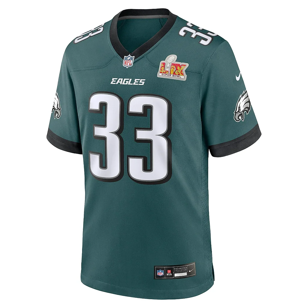 Zennovawear Men's Philadelphia Eagles Cooper DeJean Midnight Green Super Bowl LIX Game Player Jersey