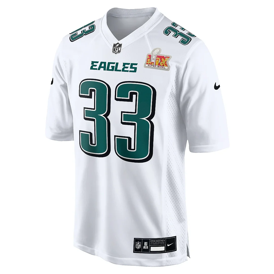 Zennovawear Men's Philadelphia Eagles Cooper DeJean Tundra White Super Bowl LIX Fashion Game Jersey
