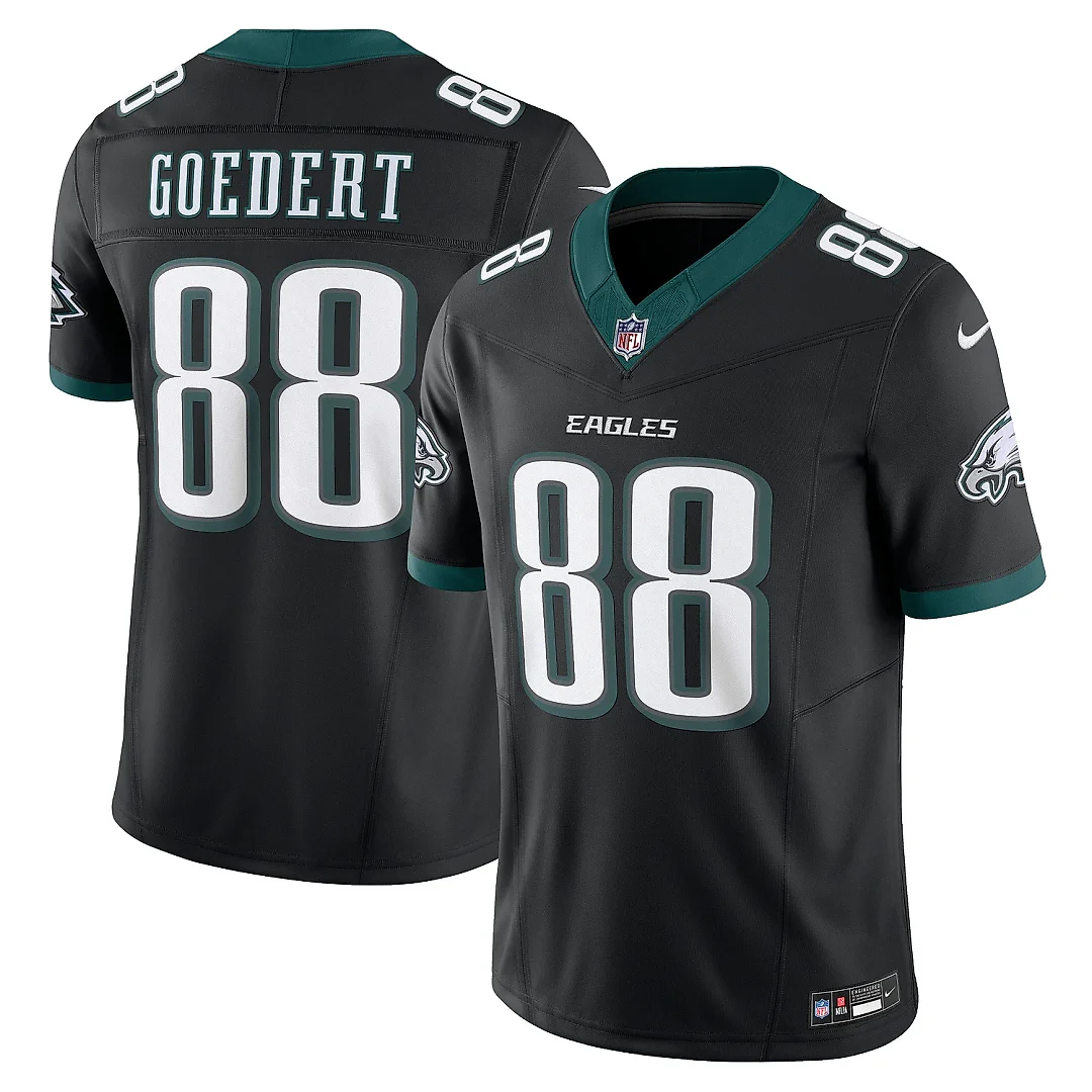 Zennovawear Men's Philadelphia Eagles Dallas Goedert Black Alternate Vapor F.U.S.E. Limited Jersey