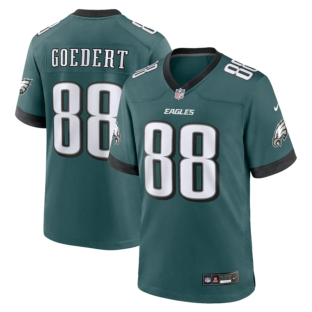 Zennovawear Men's Philadelphia Eagles Dallas Goedert Midnight Green Team Game Jersey