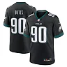 Zennovawear Men's Philadelphia Eagles Davis Black Alternate Game Jersey