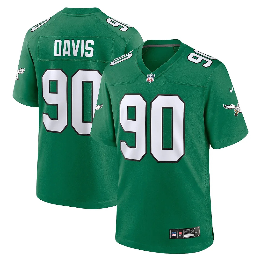 Zennovawear Men's Philadelphia Eagles Davis Kelly Green Alternate Game Jersey