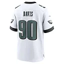 Zennovawear Men's Philadelphia Eagles Davis White White Game Jersey