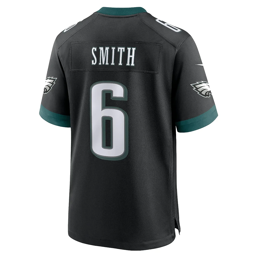 Zennovawear Men's Philadelphia Eagles DeVonta Smith Black Alternate Game Jersey