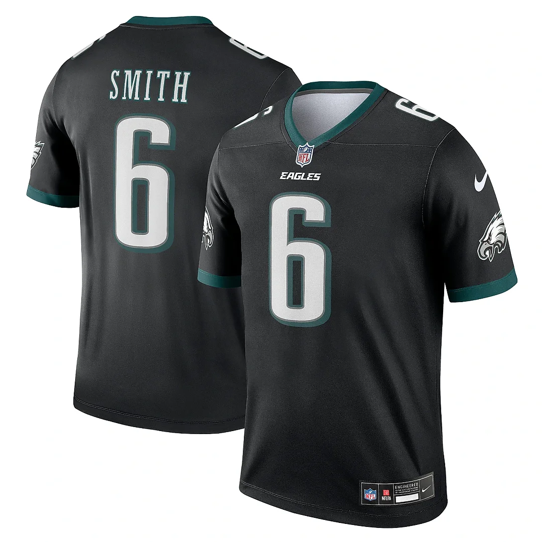 Zennovawear Men's Philadelphia Eagles DeVonta Smith Black Alternate Legend Player Performance Top