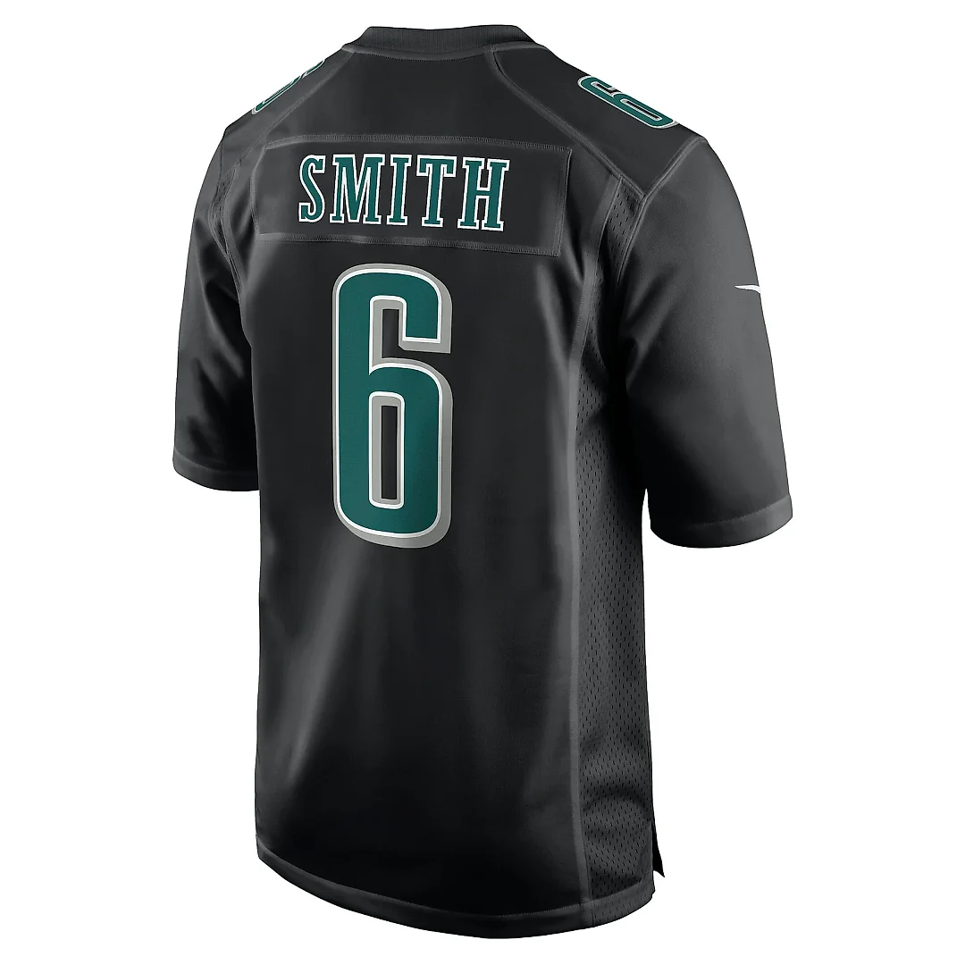 Zennovawear Men's Philadelphia Eagles DeVonta Smith Carbon Black Super Bowl LIX Fashion Game Player Jersey