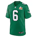 Zennovawear Men's Philadelphia Eagles DeVonta Smith Kelly Green Super Bowl LIX 2nd Alternate Game Jersey