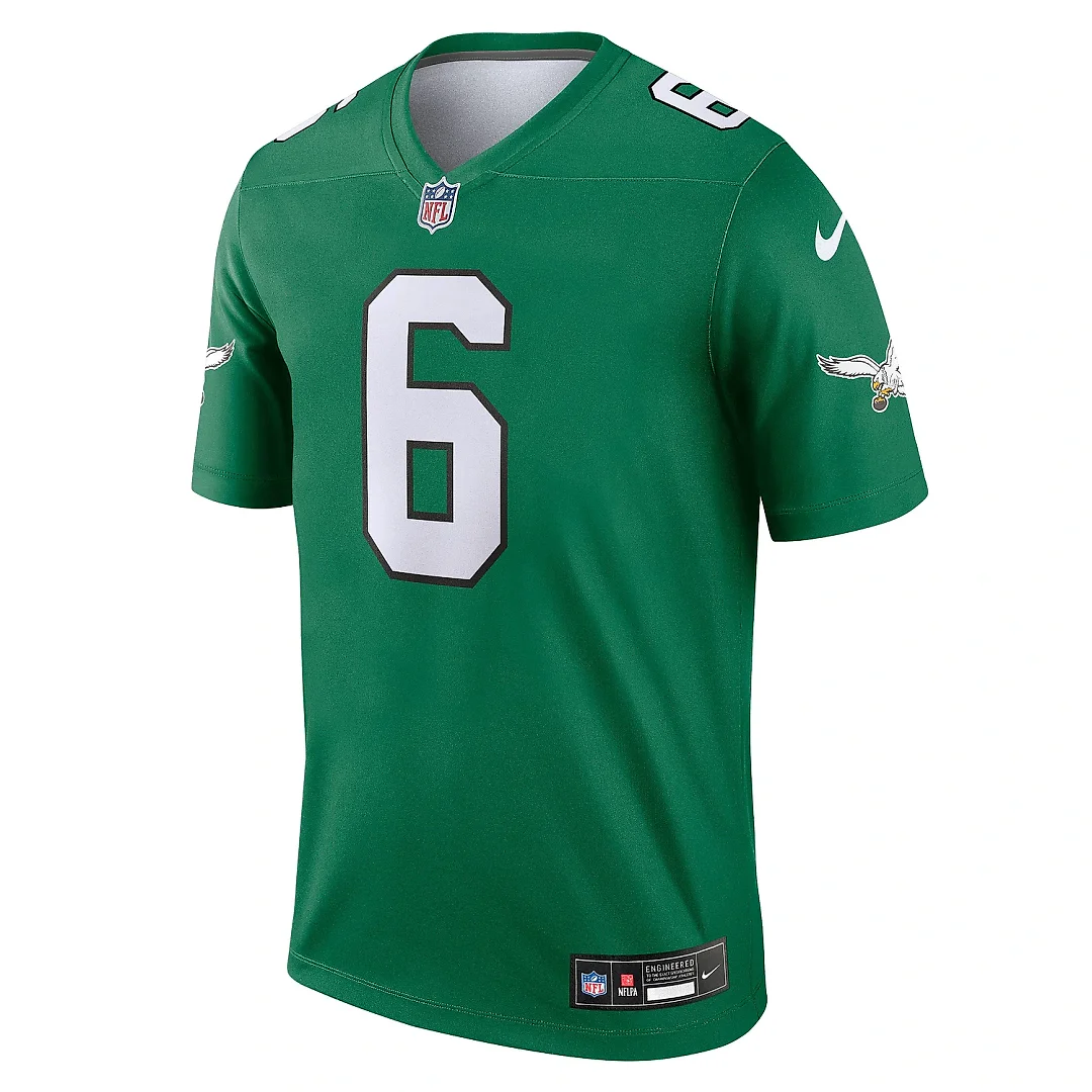 Zennovawear Men's Philadelphia Eagles DeVonta Smith Kelly Green Alternate Legend Player Performance Top