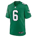 Zennovawear Men's Philadelphia Eagles DeVonta Smith Kelly Green Alternate Game Player Jersey