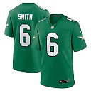 Zennovawear Men's Philadelphia Eagles DeVonta Smith Kelly Green Alternate Game Player Jersey