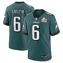 Zennovawear Men's Philadelphia Eagles DeVonta Smith Midnight Green Super Bowl LIX Game Player Jersey