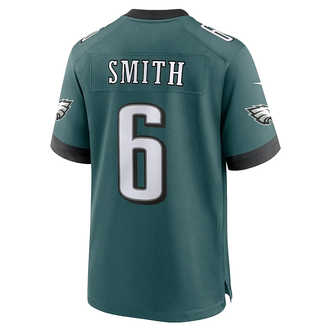 Zennovawear Men's Philadelphia Eagles DeVonta Smith Midnight Green Team Game Jersey