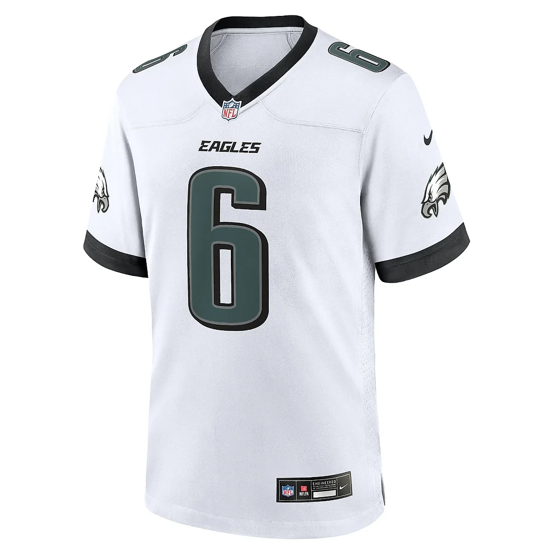 Zennovawear Men's Philadelphia Eagles DeVonta Smith White White Game Jersey