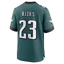 Zennovawear Men's Philadelphia Eagles Eli Ricks Midnight Green Team Game Jersey