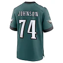 Zennovawear Men's Philadelphia Eagles Fred Johnson Midnight Green Team Game Jersey