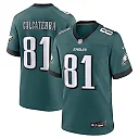 Zennovawear Men's Philadelphia Eagles Grant Calcaterra Midnight Green Team Game Jersey